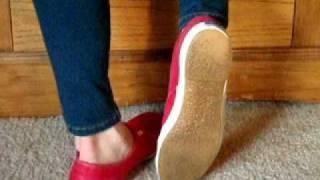 Vintage laceless red Keds Championship sneakers shoe play