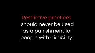 Restrictive practices - violence against people with disability