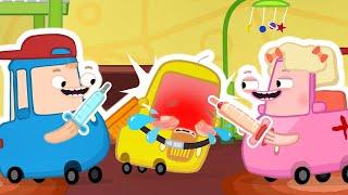 Little car is ill! Cartoon cars need help. The Wheelzy Family Full episodes of car cartoons for kids