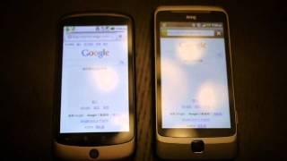 HTC Desire Z vs Nexus One Loading TechOrange Mobile Site