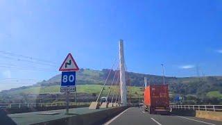 Driving in Basque Country from Bilbao in westward direction