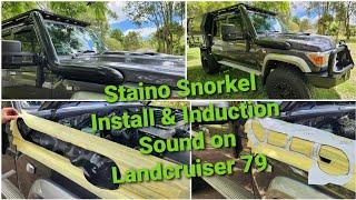 5" Stainless Snorkel Install & Induction Sound on Landcruiser 79