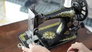 How to use: Old Singer Sewing machine demonstration