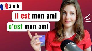 "C'est" ou "il est" en français ? Français en 3 min