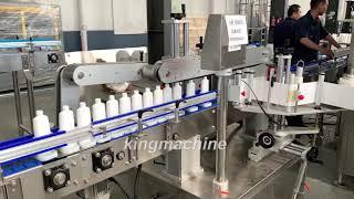 Automatic shampoo filling and labeling production line