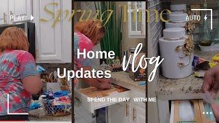 Spring Home Decor Updates and Re-Stocks & Organization Vlog | KITCHEN ESSENTIALS|Countertop|SELFCARE