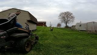 Rainy day and mower problems