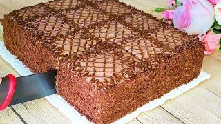 Chocolate cake in 15 minutes! TENDER and VERY DELICIOUS. Easy recipe!