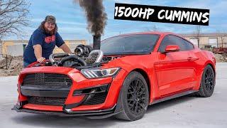 I Installed a 1500HP Diesel Engine In My Mustang