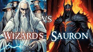 What if The 5 Wizards Battle Against Sauron? #lotr #lordoftherings #sauron