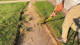 These EDGES were growing OVER THE SIDEWALK into the STREET - COMPLETE LAWN TRANSFORMATION