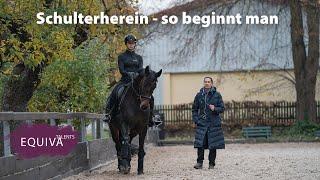 Die Anfänge von Schulterherein - EQUIVA Talents lernen bei Nicole Uphoff-Selke