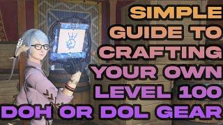 Crafting the New Level 100 Gathering or Crafting Gear with Level 90 Scrip Gear | FFXIV Dawntrail