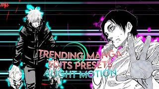 Trending Manga Edits Presets |Alight Motion