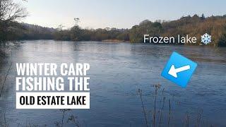 winter carp fishing a frozen lake with Aeson (Ace carp kid)