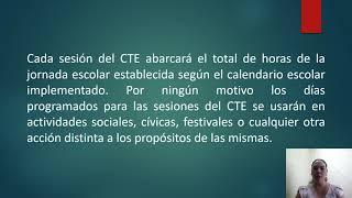 Lineamientos para la Organización y Funcionamiento de los CTE