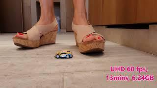 Toy Car Crush Walkover Crush Fetish Casual Trample Candid Brown Wedge Sandals Part 2 #asmr #india