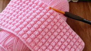 Unique Very Easy Crochet sewing pattern baby blanket consisting of two rows for beginners