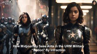 How MidJourney Sees Alita in the URM Military | Alita Battle Angel