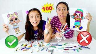 DESAFIO COLORINDO COM 100 CORES!  Colorindo LOL Surprise Confetti Pop com 100 cores de canetinhas