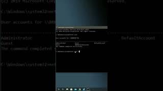 How To Create An Admin User Account via CMD