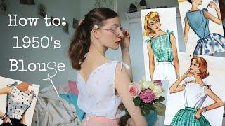 How To Make a 1950's Blouse | Beginner Sewing Project