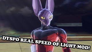 DYSPO REAL SPEED OF LIGHT MOD! Dyspo The Sonic Warrior VS Hit - Dragon Ball Xenoverse 2 Mods