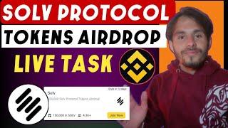 Solv Protocol Token Airdrop || Binance Web3 Wallet Airdrop
