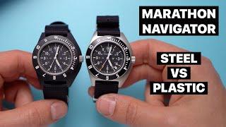 Affordable Pilot Watches: Marathon Navigator Steel vs. Plastic