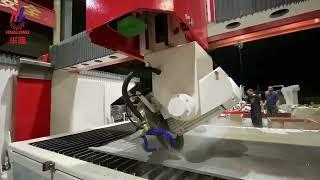 Hualong HKNC-650J 5 Axis CNC Saw and Stone Bridge Cutting Waterjet Machine