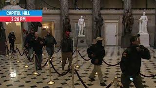 Rioters Walk Through Capitol Building, Statuary Hall Outside of House Chamber | MSNBC