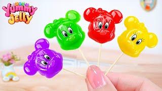 Cutest Rainbow MINNIE Jelly Idea Using CHUPA CHUPS  Miniature Fruit Jelly by Yummy Jelly