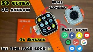 S9 Ultra 4g Android With Dual Camera  | S9 Ultra Android Camera Smartwatch | 4g Android watch #gtt