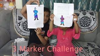 3 Marker Challenge in Hindi | Samiya And Rehmat Show