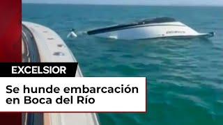 Se hunde embarcación en Boca del Río, Veracruz