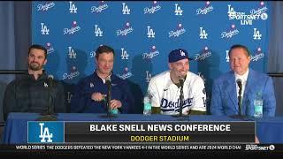 Blake Snell, Dodgers Introductory Press Conference! Why Snell Signed With LA, World Series Goals!