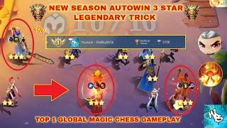 TOP GLOBAL CHOU TRICK EASY 3X⭐⭐⭐ LEGENDARY HERO - BEST MAGIC CHESS SYNERGY -Mobile Legends Bang Bang