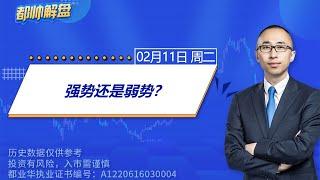 强势还是弱势？ | 2025.02.11 周二 A股解盘 | #上证指数 #收评 #股票行情 #大盘分析 #都业华 #每日解盘 #缠中说禅 #中枢理论 #技术面分析