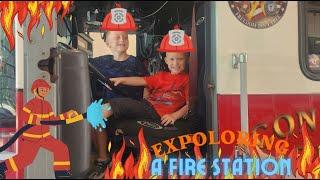 Kyler & Cole's Fire Station Adventure!