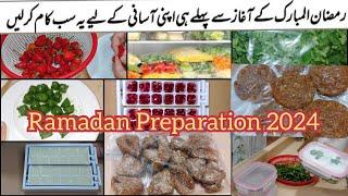 Pre Ramadan Preparation 2024 | Make And Freeze Vegetables & Snacks For Ramadan | Ramadan Basic