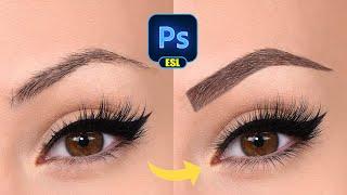 photoshop tutorial - Fill in Eyebrows in Photoshop