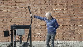 MANUAL PRESS FOR BRICK BLOCK IN RAW EARTH CALLED "BLOCCO MATTONE"