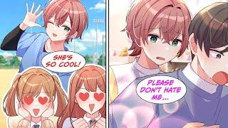 [Manga Dub] The cool girl who is popular with the other girls sees me on the roof and shows me her..