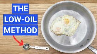 Eggs in a Steel Pan With No Sticking (Low Oil Method)