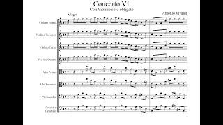 Antonio Vivaldi - Violin Concerto in A minor RV 356 (Sheet Music Score)