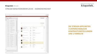 Klopotek STREAM UI – Barrierefreiheit (DE)