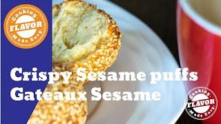 Sesame Puff Recipe | Gateaux Sesame (TIL) Mauricien Recipe | Easy and Fast Tea Time Cake Recipe