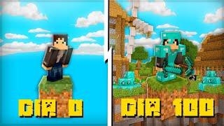 SOBREVIVI 100 DIAS em APENAS UM BLOCO no MINECRAFT!