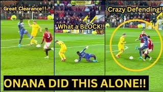 Andre Onana did CRAZY TACKLES & CLEARANCE on Bodo Glimt players outside the box as CB | Man Utd News