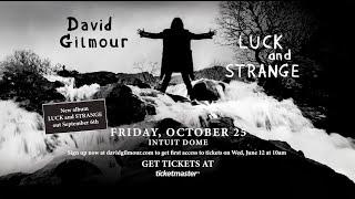 David Gilmour - Additional Live Show Announced @IntuitDome On October 25th